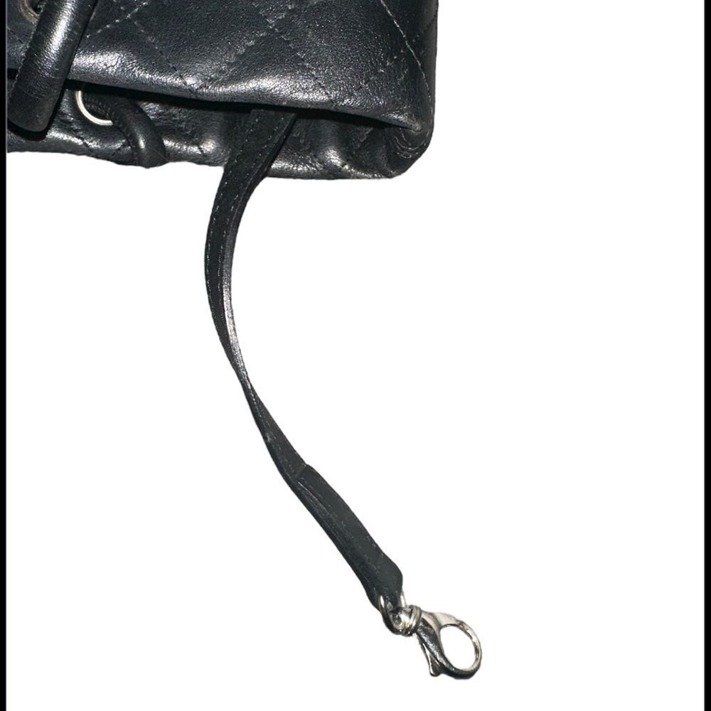 CHANEL Cambon Black and Cream Quilted Tote with pink interior - Picture 7 of 12